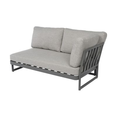 Miloo Home Sue Grey sofa ogrodowa 2-osobowa lewa szary mat/melanż ML10987