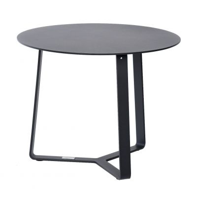 Miloo Home Lisbon Round zestaw mebli ogrodowych 3-elementowy dwa fotele ze stolikiem kawowym aluminium/tkanina szary ML5628