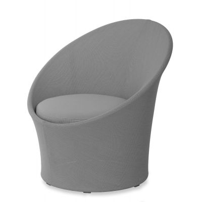 Miloo Home Lisbon Round zestaw mebli ogrodowych 3-elementowy dwa fotele ze stolikiem kawowym aluminium/tkanina szary ML5628