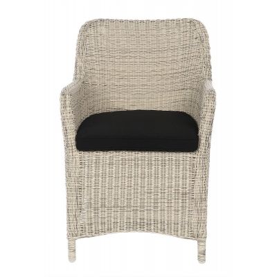 Miloo Home Marina fotel ogrodowy obiadowy ekorattan beżowy ML5660