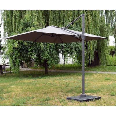 Miloo Home Kos parasol ogrodowy 3x3 m boczny aluminium szary ML9190
