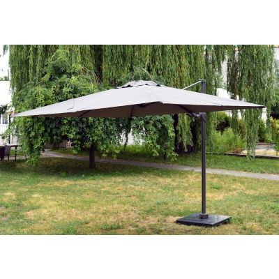 Miloo Home Kos parasol ogrodowy 3x3 m boczny aluminium szary ML9190