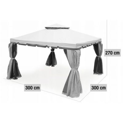 Mirpol Capri pawilon ogrodowy 3x3 m szary