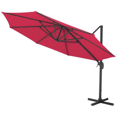 Mirpol Kazuar M parasol ogrodowy 3 m LED boczny fuksja