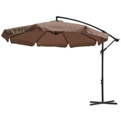 Mirpol Czapla parasol ogrodowy 3 m boczny brązowy