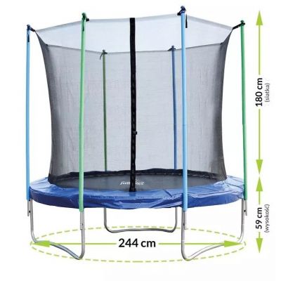 Mirpol trampolina dla dzieci ogrodowa 244 cm 8FT