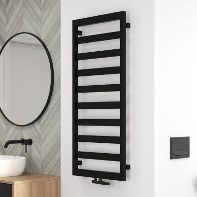 Oltens Benk grzejnik łazienkowy drabinkowy 115x50 cm czarny 55005300