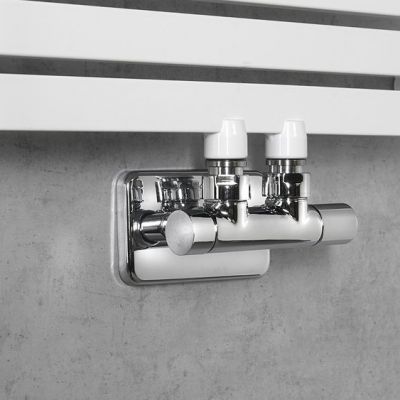 Sapho Twin zestaw przyłączeniowy zespolony 50 mm chrom CP401S
