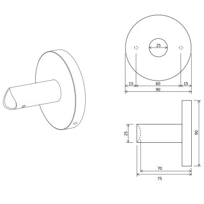 Sapho adapter do bezpośredniego połączenia kabla złoty mat ER150