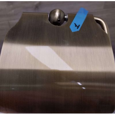 Outlet - Bisk Deco uchwyt na papier toaletowy z pokrywą mosiądz 00403