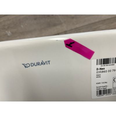 Outlet - Duravit D-Neo umywalka 60x44 cm prostokątna biała 0358600079