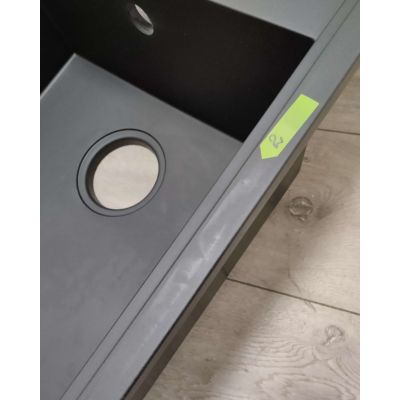 Outlet - Pyramis Camea zlewozmywak granitowy 79x50 cm czarny 070168402