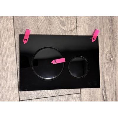 Outlet - Geberit Sigma20 przycisk spłukujący czarny połysk/czarny mat 115.882.DW.1