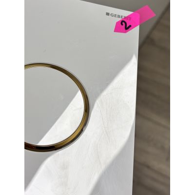 Outlet - Geberit Sigma przycisk spłukujący do WC biały-złoty 115.882.KK.1