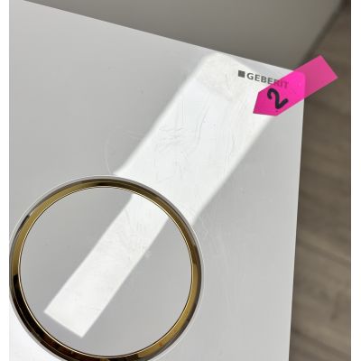 Outlet - Geberit Sigma przycisk spłukujący do WC biały-złoty 115.882.KK.1