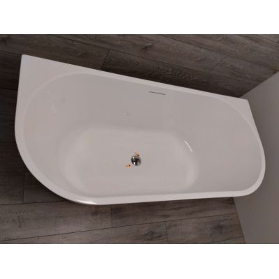 Outlet - Oltens Delva wanna przyścienna 150x70 cm owalna biała 12018000