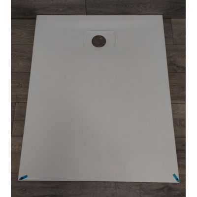 Outlet - Oltens Bergytan brodzik 100x80 cm prostokątny RockSurface biały 15100000