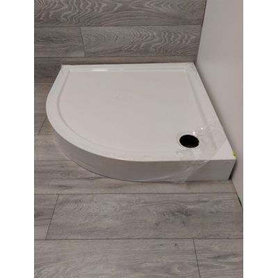 Outlet - Oltens Vindel brodzik 90x90 cm półokrągły akrylowy biały 16004000