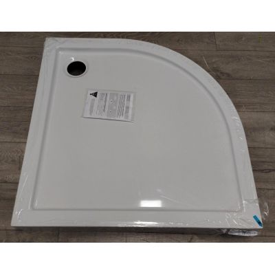 Outlet - Oltens Vindel brodzik 90x90 cm półokrągły akrylowy biały 16004000