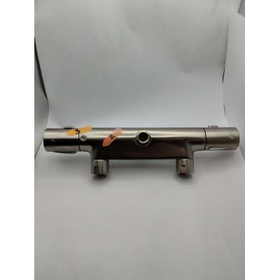 Outlet - Tres Over-Wall zestaw prysznicowy ścienny termostatyczny z deszczownicą stal 19039314AC