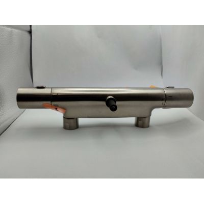 Outlet - Tres Over-Wall zestaw prysznicowy ścienny termostatyczny z deszczownicą stal 19039314AC