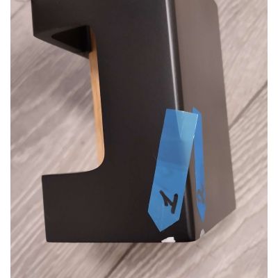 Outlet - Kela Cube pojemnik na szczoteczki stojący czarny/brązowy 23688