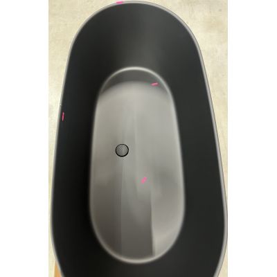 Outlet - Ksuro 02 wanna wolnostojąca 160x74 cm owalna czarny mat 32003030