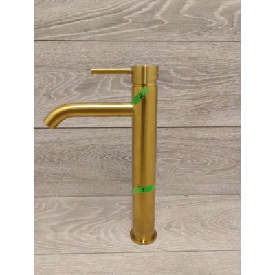 Outlet - Oltens Molle bateria umywalkowa stojąca wysoka złoto szczotkowane 32400810