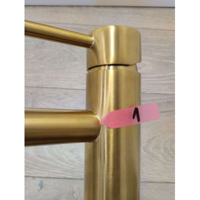 Outlet - Oltens Molle bateria umywalkowa stojąca wysoka złoto szczotkowane 32400810