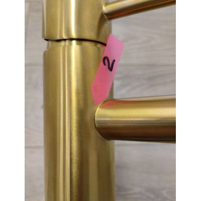 Outlet - Oltens Molle bateria umywalkowa stojąca wysoka złoto szczotkowane 32400810