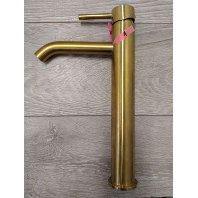 Outlet - Oltens Molle bateria umywalkowa stojąca wysoka złoto szczotkowane 32400810