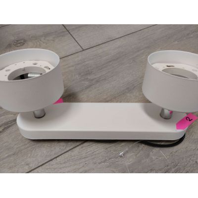 Outlet - TK Lighting Clark White lampa podsufitowa 2x10W biała/chrom 3395