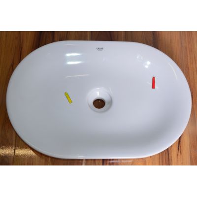 Outlet - Grohe Essence umywalka 60x40 cm nablatowa PureGuard biała 3960800H