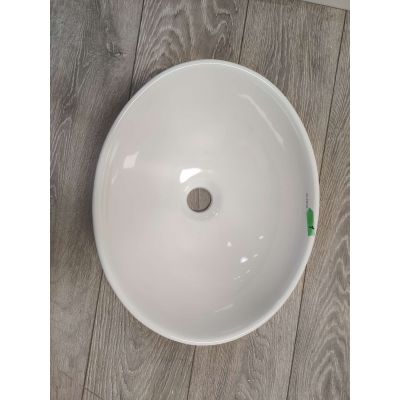 Outlet - Oltens Etne umywalka 40x33 cm owalna nablatowa biała 40313000