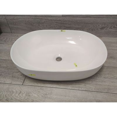 Outlet - Oltens Hamnes Thin umywalka 60,5x41,5 cm owalna nablatowa biała 40320000