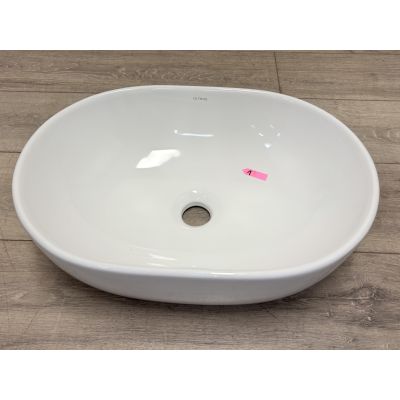 Outlet - Oltens Hamnes umywalka 47,5x34 cm nablatowa owalna z powłoką SmartClean biała 40809000