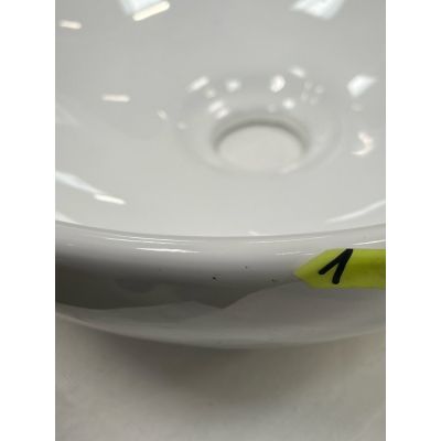 Outlet - Oltens Etne umywalka 40x33 cm nablatowa owalna z powłoką SmartClean biała 40813000