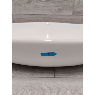 Outlet - Oltens Vala umywalka 59x39 cm nablatowa owalna z powłoką SmartClean biała 40825000