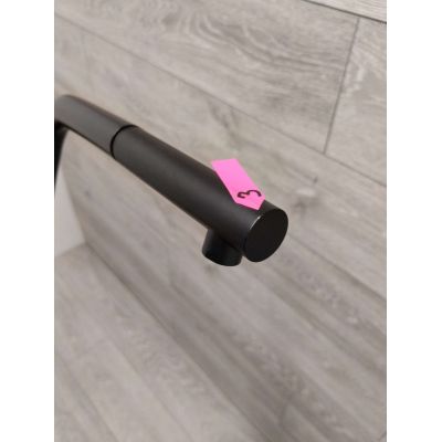 Outlet - Kludi L-ine bateria kuchenna stojąca z wyciąganą wylewką czarna 408513975