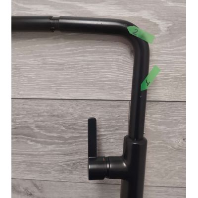 Outlet - Kludi L-ine bateria kuchenna stojąca z wyciąganą wylewką czarna 408513975