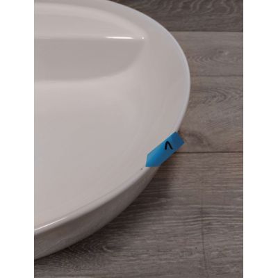 Outlet - Oltens Hamnes Thin umywalka 62x42 cm owalna nablatowa biała 41314000