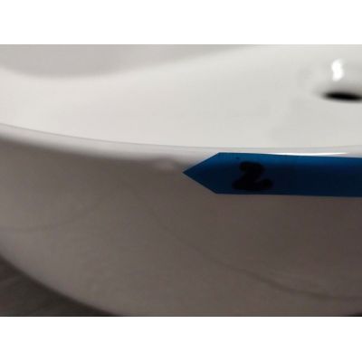 Outlet - Oltens Hamnes Thin umywalka 62x42 cm owalna nablatowa biała 41314000
