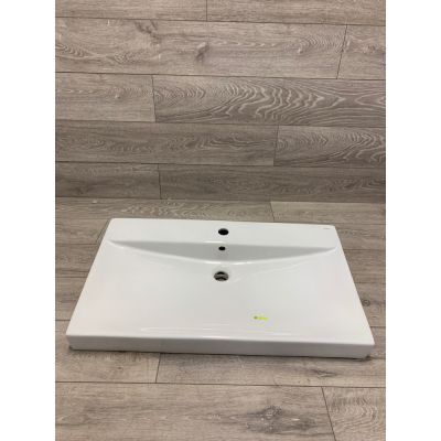 Outlet - Oltens Hofsa umywalka 80x46 cm nablatowa z powłoką SmartClean biała 41806000