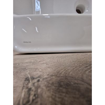 Outlet - Oltens Duve umywalka 58x43,5 cm nablatowa prostokątna z powłoką SmartClean biała 41812000