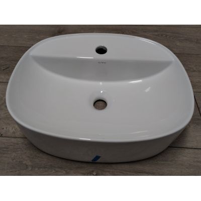 Outlet - Oltens Hamnes Thin umywalka 51x39 cm owalna nablatowa biała 41813000