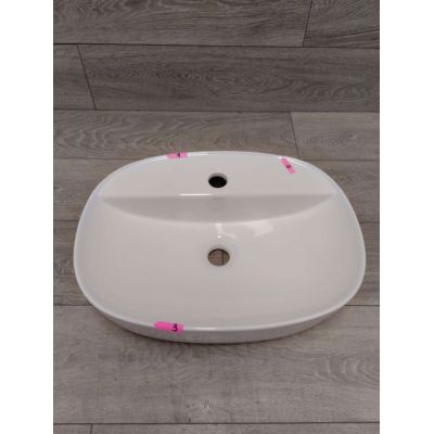 Outlet - Oltens Hamnes Thin umywalka 51x39 cm nablatowa owalna z powłoką SmartClean biała 41813000
