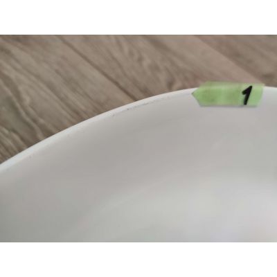 Outlet - Oltens Hamnes Thin umywalka 80x40 cm nablatowa owalna z powłoką SmartClean biała 41815000