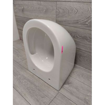 Outlet - Oltens Hamnes Kort Stille miska WC wisząca bez kołnierza spłukiwanie wirowe biały połysk 42024000