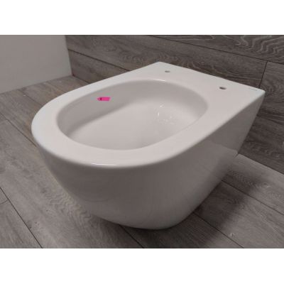 Outlet - Oltens Hamnes Stille miska WC wisząca bez kołnierza spłukiwanie wirowe biały połysk 42521000