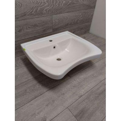 Outlet - Sapho Disabled umywalka 60x55 cm prostokątna ścienna dla niepełnosprawnych biała 5160